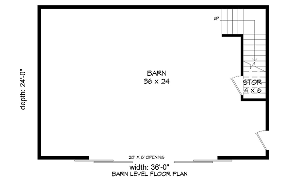 Country 4 Car Garage Plan 51480 Level One