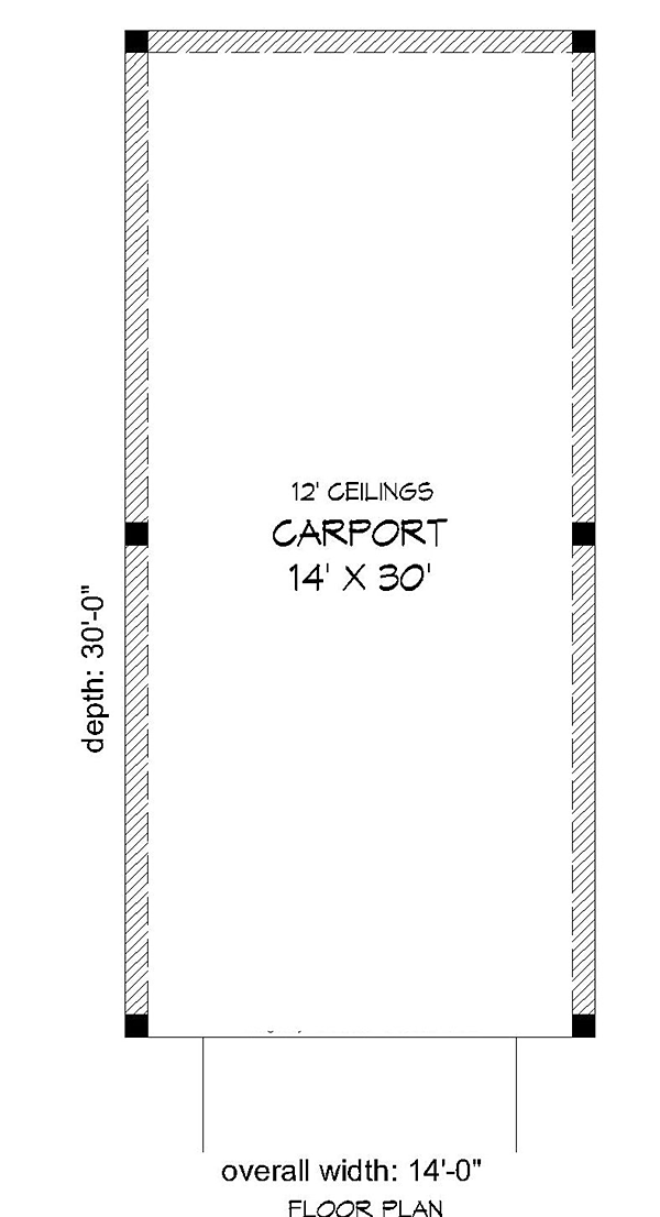 1 Car Garage Plan 51534 Level One