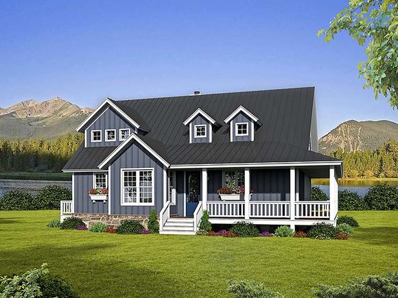Cabin, Country, Southern, Traditional House Plan 51542 with 3 Beds, 3 Baths Elevation