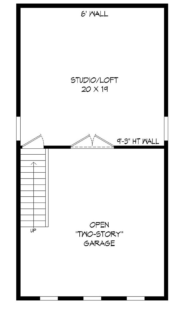 Contemporary, Modern 1 Car Garage Plan 51548 Level Two