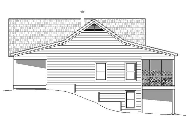 Contemporary, Country Plan with 1650 Sq. Ft., 2 Bedrooms, 2 Bathrooms, 2 Car Garage Picture 3