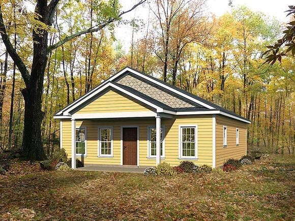 Cabin, Country, Ranch, Traditional House Plan 51561 with 2 Beds, 2 Baths Elevation