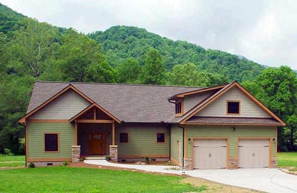 Country, Craftsman House Plan 51569 with 3 Beds, 2 Baths, 2 Car Garage Elevation