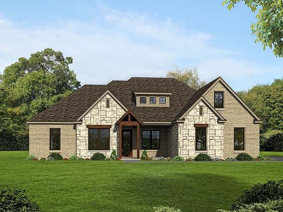 Traditional House Plan 51572 with 3 Beds, 5 Baths, 2 Car Garage Elevation
