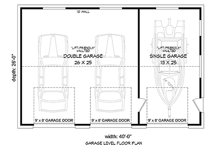 3 Car Garage Plan 51579 First Level Plan
