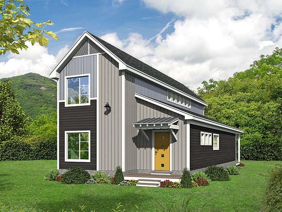 Cabin, Country, Traditional House Plan 51592 with 3 Beds, 2 Baths Elevation