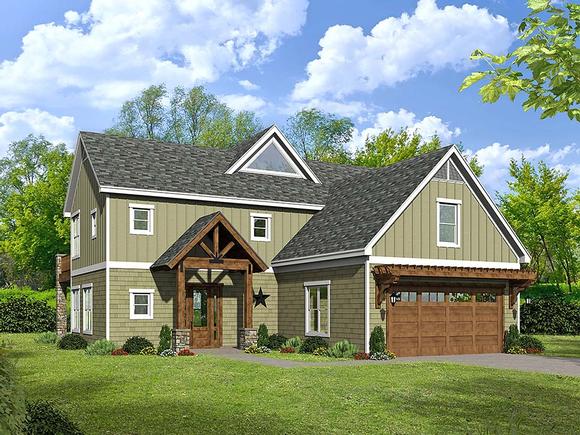 Colonial, Southern, Traditional House Plan 51599 with 3 Beds, 3 Baths, 2 Car Garage Elevation