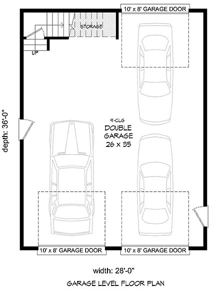 3 Car Garage Plan 51613 First Level Plan