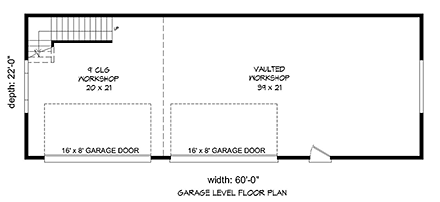 Contemporary, Modern 3 Car Garage Plan 51625 First Level Plan