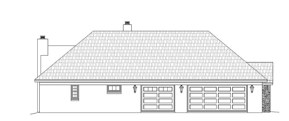Country, Craftsman, Ranch Plan with 3012 Sq. Ft., 3 Bedrooms, 3 Bathrooms, 3 Car Garage Picture 3