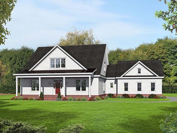 Country, Farmhouse House Plan 51656 with 3 Beds, 2 Baths, 2 Car Garage Elevation