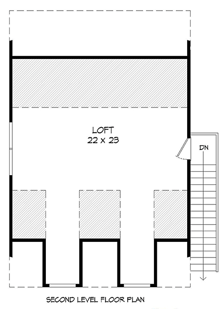 3 Car Garage Plan 51660 Second Level Plan