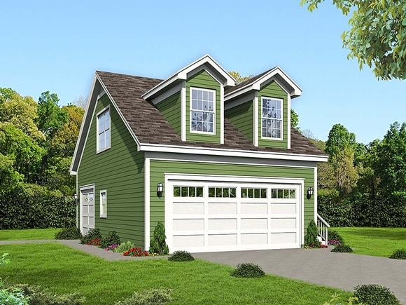 3 Car Garage Plan 51660 Elevation