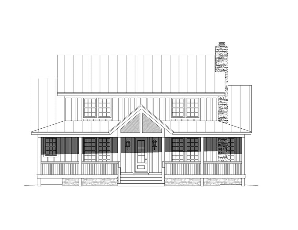 Country, Farmhouse, Traditional Plan with 2388 Sq. Ft., 4 Bedrooms, 3 Bathrooms Picture 4