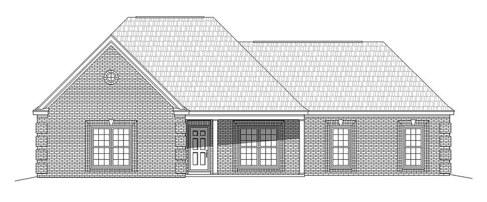 Country, Ranch, Traditional Plan with 2098 Sq. Ft., 3 Bedrooms, 3 Bathrooms, 2 Car Garage Picture 4
