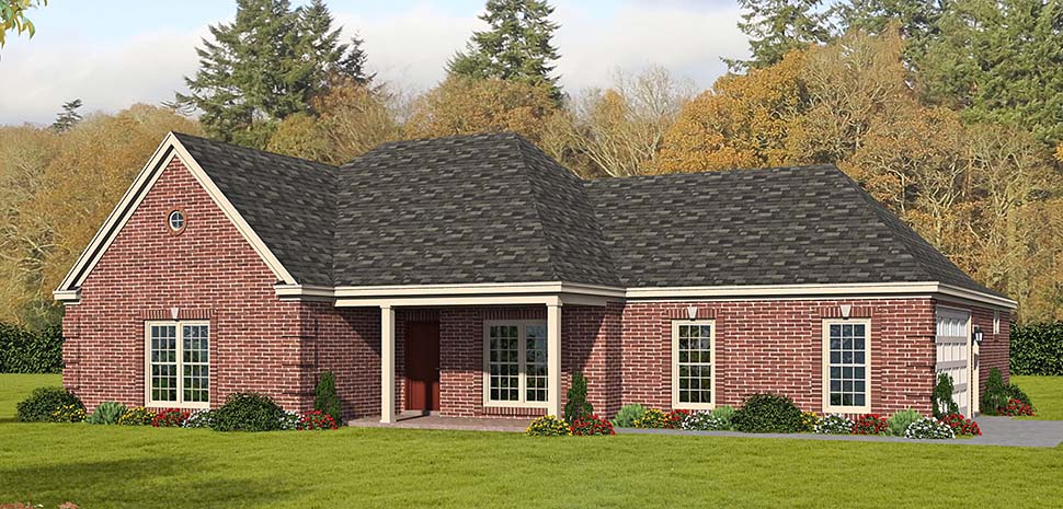 Country, Ranch, Traditional Plan with 2098 Sq. Ft., 3 Bedrooms, 3 Bathrooms, 2 Car Garage Picture 5