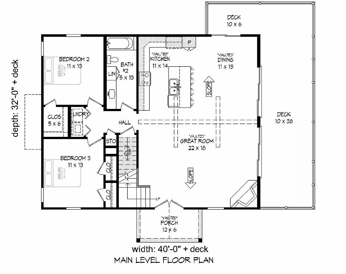 Contemporary, Country, Traditional House Plan 51697 with 3 Beds, 3 Baths Level One