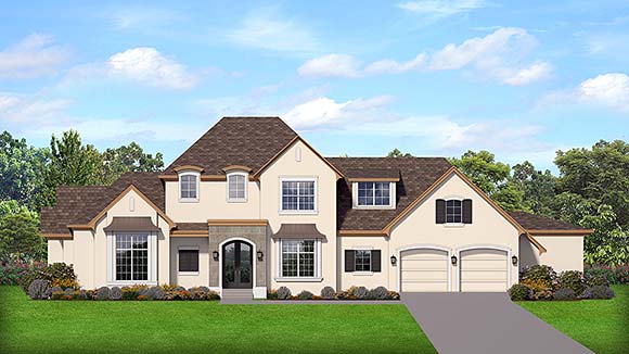 Bungalow, Cottage, Country, Craftsman House Plan 51718 with 4 Beds, 6 Baths, 2 Car Garage Elevation