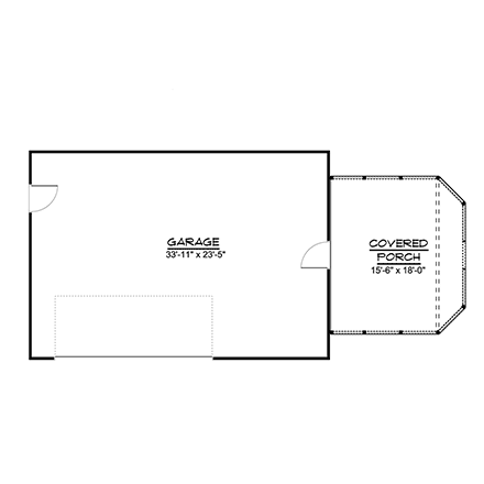Country, Traditional 1 Car Garage Plan 51838 First Level Plan