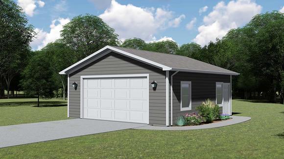 Country, Traditional 2 Car Garage Plan 51841 Elevation