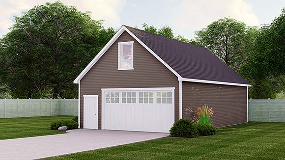 Colonial, Cottage, Country, Craftsman 2 Car Garage Plan 51843 Elevation