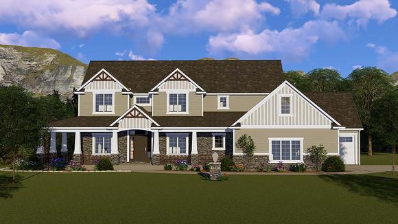 Country, Craftsman, Ranch, Traditional House Plan 51849 with 4 Beds, 4 Baths, 3 Car Garage Elevation