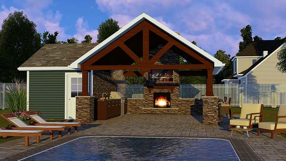 Country, Craftsman Misc Plan 51871 Elevation