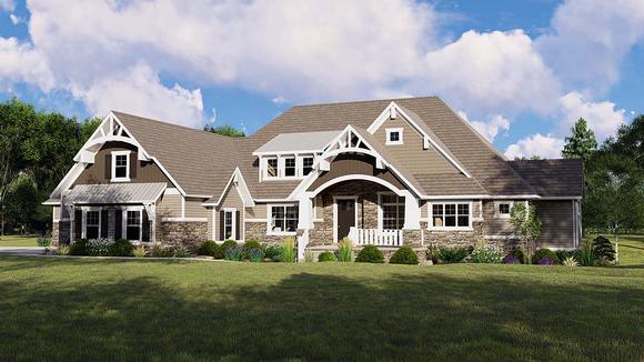 Country, Ranch, Traditional House Plan 51874 with 2 Beds, 3 Baths, 4 Car Garage Elevation