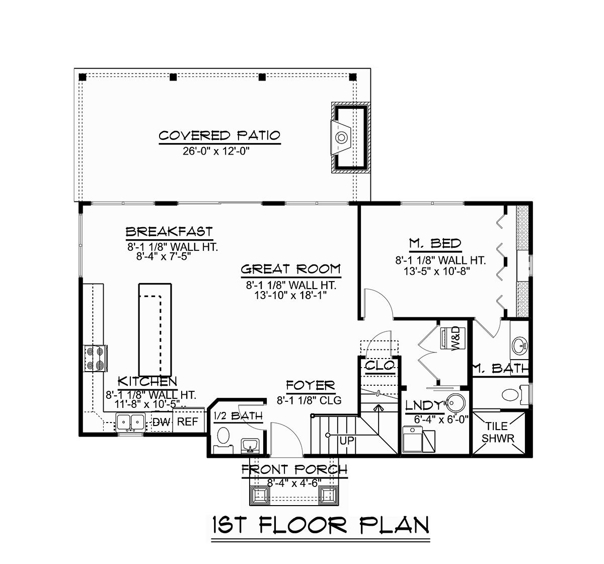 Country, Craftsman, Traditional House Plan 51883 with 4 Beds, 3 Baths Level One