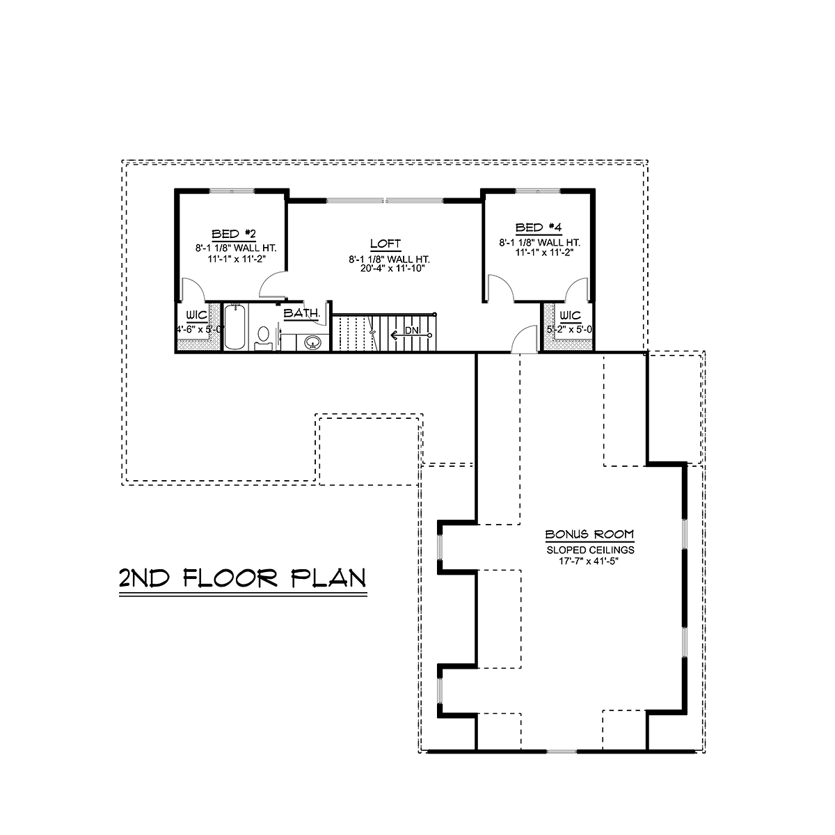 Bungalow, Country, Craftsman, Traditional House Plan 51890 with 3 Beds, 3 Baths, 2 Car Garage Level Two