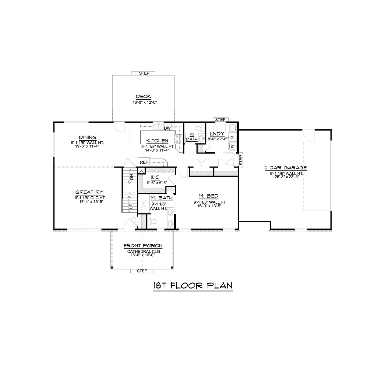 Bungalow, Country, Craftsman, Farmhouse, Traditional House Plan 51896 with 4 Beds, 3 Baths, 2 Car Garage Level One