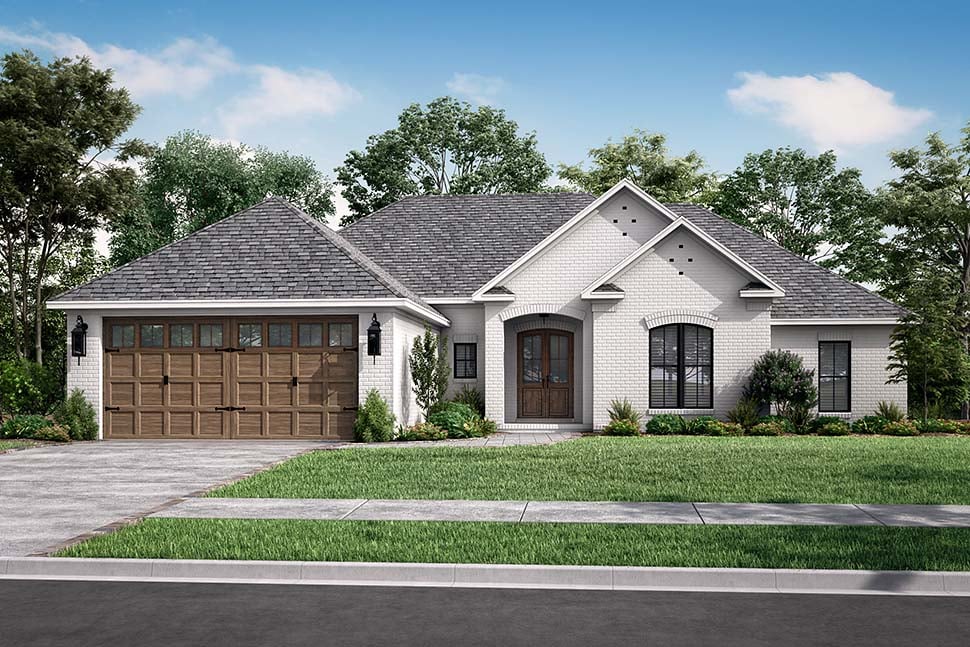Country, European, Traditional Plan with 1875 Sq. Ft., 4 Bedrooms, 2 Bathrooms, 2 Car Garage Picture 5