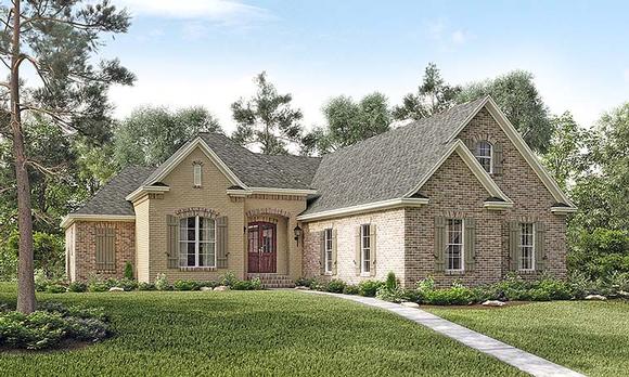 Country, French Country House Plan 51906 with 3 Beds, 3 Baths, 2 Car Garage Elevation