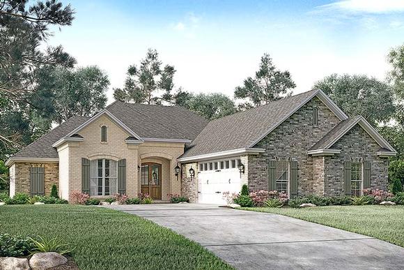 Country, French Country House Plan 51909 with 3 Beds, 3 Baths, 2 Car Garage Elevation