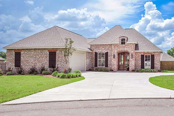 Country, European, French Country House Plan 51911 with 3 Beds, 2 Baths, 2 Car Garage Elevation