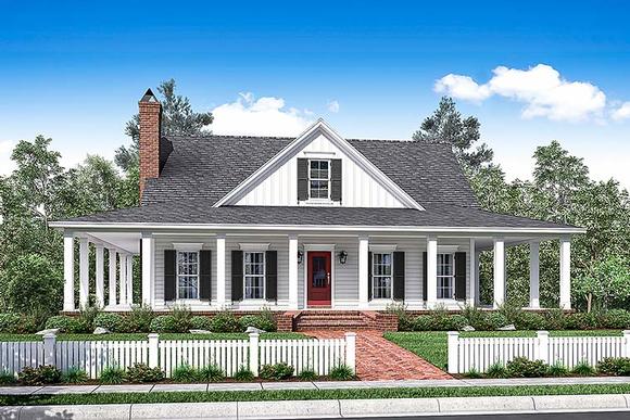 Cottage, Country, Craftsman, Southern, Traditional House Plan 51920 with 3 Beds, 3 Baths Elevation