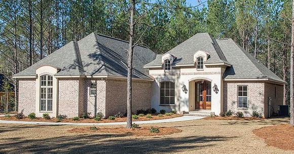 Country, French Country, Southern House Plan 51925 with 4 Beds, 3 Baths, 2 Car Garage Elevation