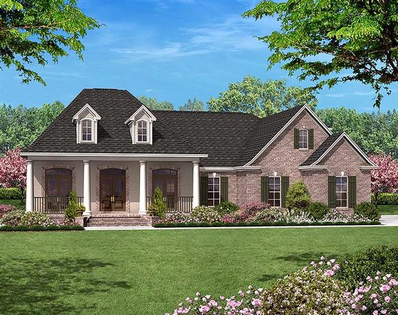 European, French Country House Plan 51945 with 3 Beds, 3 Baths, 2 Car Garage Elevation