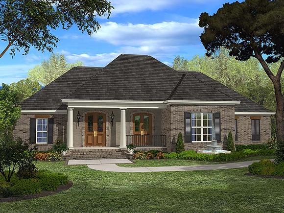 European, French Country House Plan 51946 with 4 Beds, 3 Baths, 2 Car Garage Elevation
