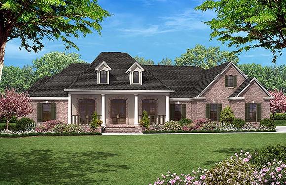 European, French Country House Plan 51952 with 4 Beds, 4 Baths, 2 Car Garage Elevation