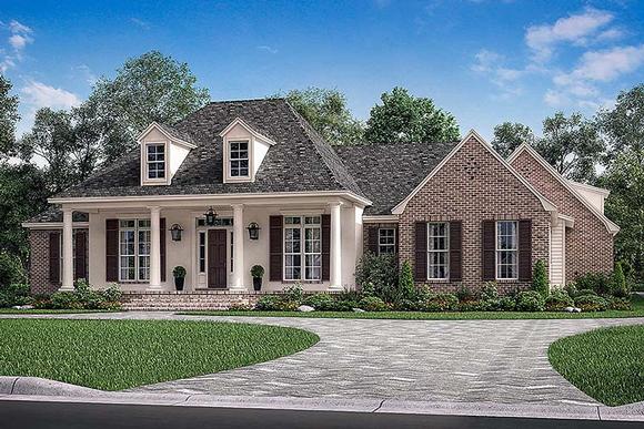 Country, European, French Country House Plan 51970 with 3 Beds, 3 Baths, 2 Car Garage Elevation