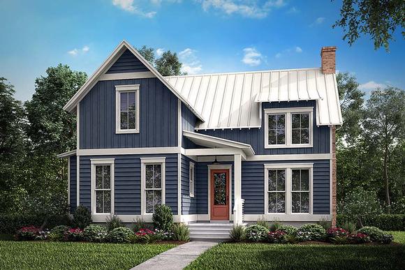 Cabin, Country, Farmhouse, Southern House Plan 51976 with 1 Beds, 1 Baths Elevation