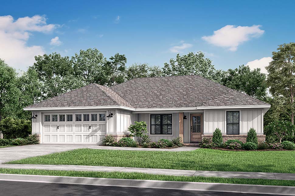Country, Ranch, Traditional Plan with 1232 Sq. Ft., 3 Bedrooms, 2 Bathrooms, 2 Car Garage Picture 16