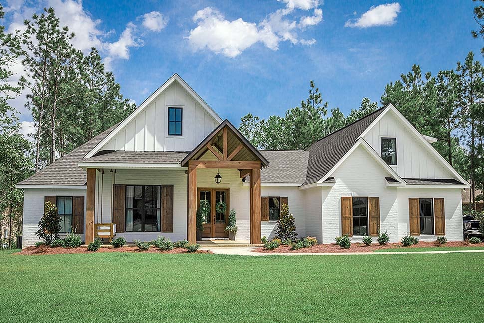 Country, Craftsman, Farmhouse House Plan 51981 with 4 Beds, 3 Baths, 2 Car Garage Elevation