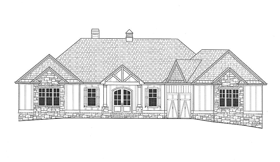 Bungalow, Cottage, Craftsman Plan with 3526 Sq. Ft., 3 Bedrooms, 4 Bathrooms, 2 Car Garage Picture 20