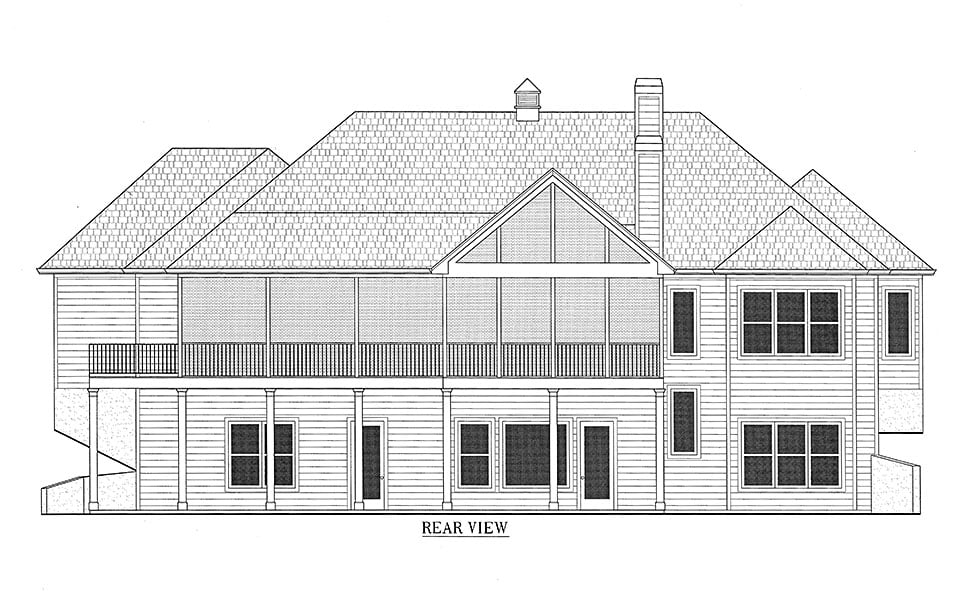 Bungalow, Cottage, Craftsman Plan with 3526 Sq. Ft., 3 Bedrooms, 4 Bathrooms, 2 Car Garage Picture 21