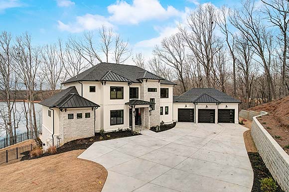 Contemporary, Farmhouse House Plan 52042 with 3 Beds, 4 Baths, 3 Car Garage Elevation