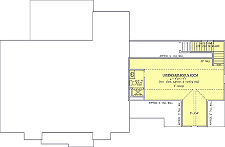 Contemporary, Craftsman, Farmhouse, New American House Plan 52046 with 3 Beds, 4 Baths, 3 Car Garage Second Level Plan