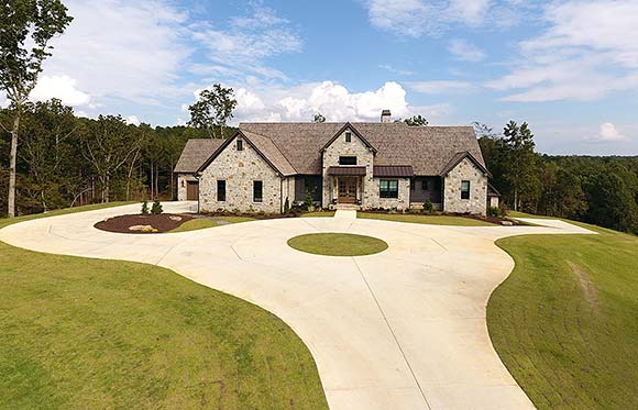 Cottage, Country, European, Farmhouse House Plan 52052 with 4 Beds, 6 Baths, 5 Car Garage Elevation