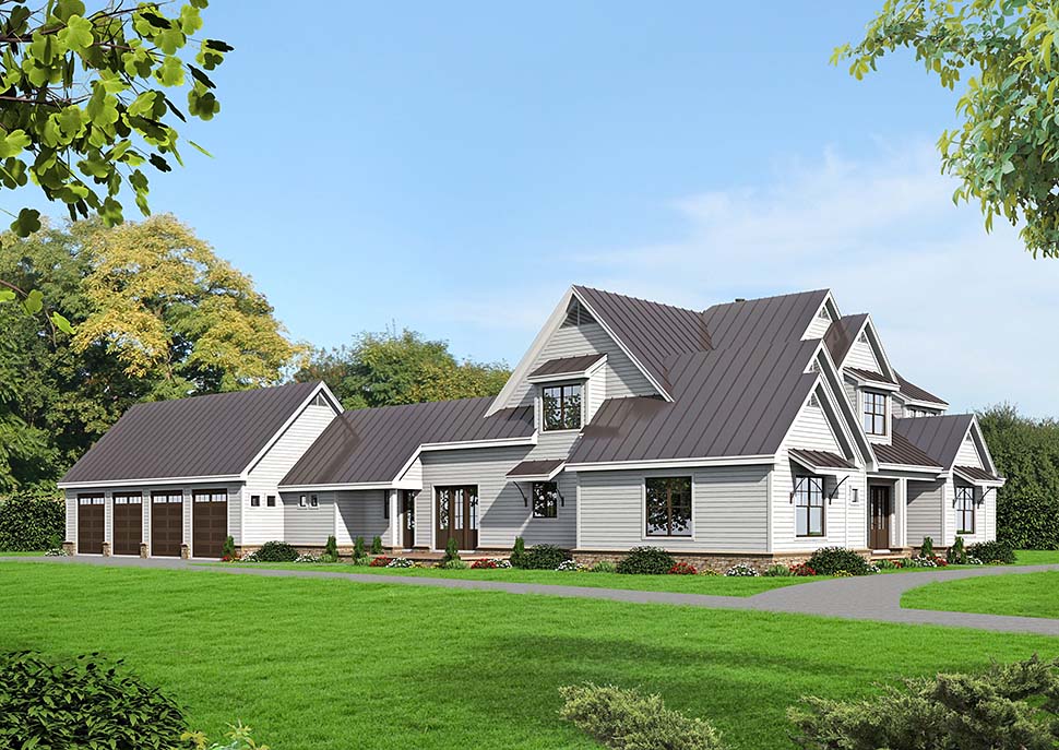 Country, Farmhouse, Traditional Plan with 5400 Sq. Ft., 6 Bedrooms, 5 Bathrooms, 4 Car Garage Picture 5